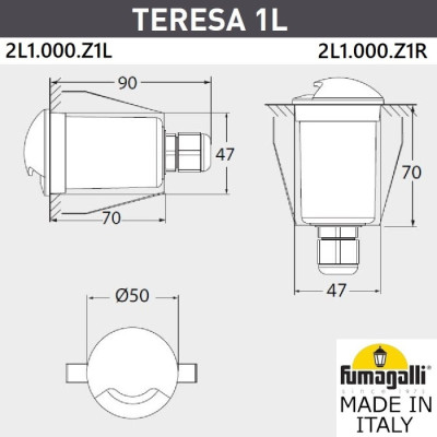 Встраиваемый светильник уличный Teresa 2L1.000.000.LXZ1L